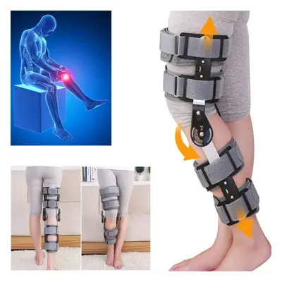 Telescopic Post Op ROM Leg Hinged Knee Pad Brace Adjustable