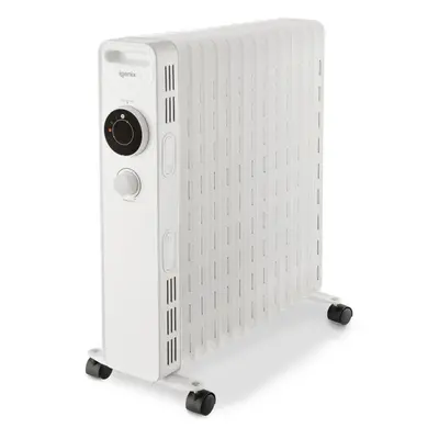 Igenix IG2625 Oil Filled Radiator, 2.5kW/2500W, Overheat Protection, White