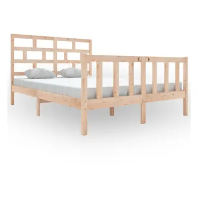 (brown, x cm) vidaXL Bed Frame Bed Base Bedstead Bedroom Mattress Foundation Solid Wood Pine