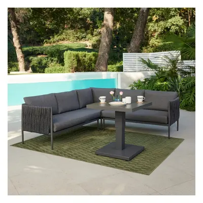 (L-Shape) Serena Grey Garden Furniture Set