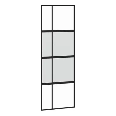 (black, x cm/half frosted) vidaXL Sliding Door Inner Glass Door Sliding Barn Door Aluminium and 