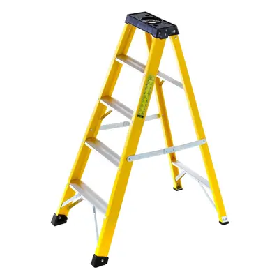 0.9m FIBREGLASS Swingback Step Ladders Tread Professional Lightweight Steps