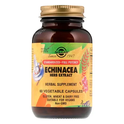 Solgar, Echinacea Herb Extract, Vegetable Capsules