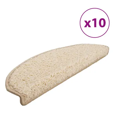 vidaXL Stair Mats pcs Cream Home Decor Stair Step Rug Carpet Protector