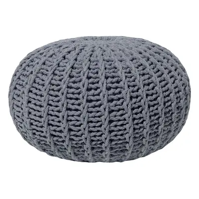 Ottoman CONRAD Dark Grey Cotton