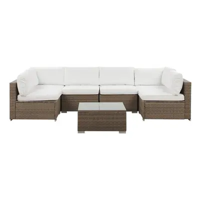 Lounge Set BELVEDERE PE Rattan White