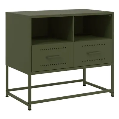 (green) vidaXL TV Cabinet TV Unit Entertainment Centre TV Stand Mustard Yellow Steel