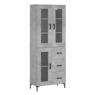 (concrete grey, glass door drawers) vidaXL Highboard Sideboard Tall Storage Cabinet Side Cabinet