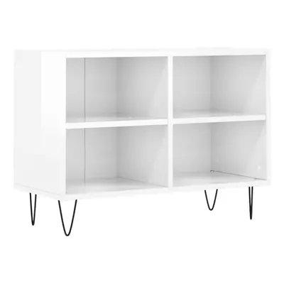 vidaXL TV Cabinet TV Unit Sideboard TV Stand High Gloss White Engineered Wood