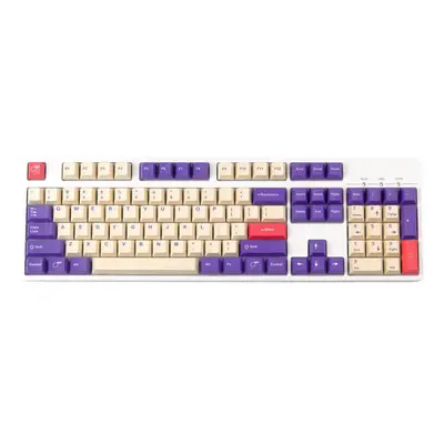 128 Keys Plum PBT Keycap Set Cherry Profile Sublimation Custom Keycaps for Mechanical Keyboards