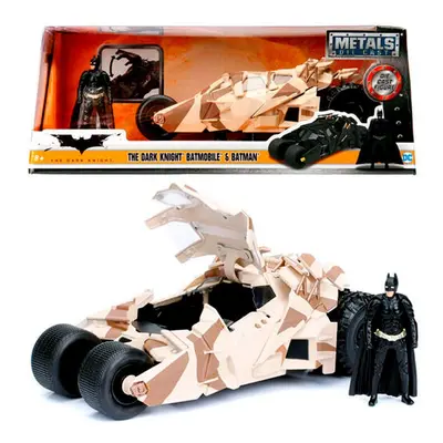 DC Comics metal die cast The Dark Knight figure + Batmovil vehicle 1:24