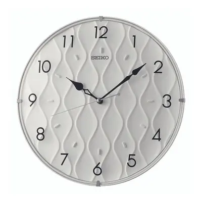 Seiko Round White Battery Wall Clock with Silent Sweep Seconds QXA794W