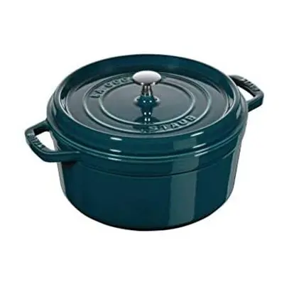 STAUB Cast Iron Roaster/Cocotte, Round, cm, 6.7 L, La Mer