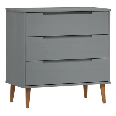 (grey) vidaXL Solid Wood Pine Drawer Cabinet MOLDE File Chest Cabinet Multi Colours