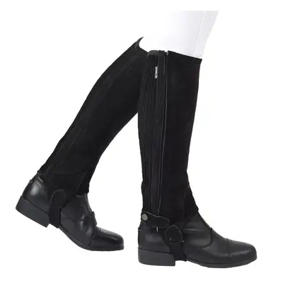 (Black, Adults X-Small) Dublin Adults Suede Half Chaps