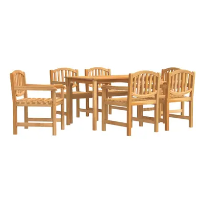 (6x chair + table, cm table length) vidaXL Garden Dining Set Outdoor Table and Chairs Piece Soli