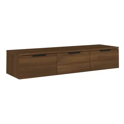 (Brown oak) vidaXL Wall Cabinet Floating TV Unit Media Cabinet Storage Engineered Wood