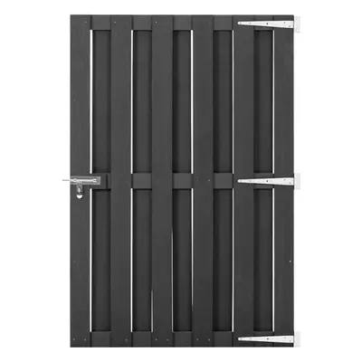 vidaXL Garden Gate WPC 100x150cm Grey Entrance Driveway Bonanza Fence Door