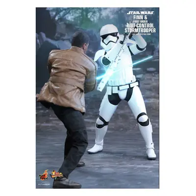 Finn and First Order Riot Control Stormtrooper Figure from Star...