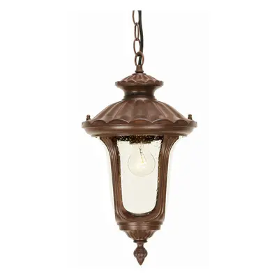 Outdoor IP44 Bulb Chain Lantern Rusty Bronze Patina LED E27 100W