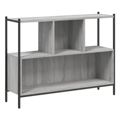 (grey sonoma) vidaXL Bookcase Bookshelf Storage Cabinet Shelving Smoked Oak Engineered Wood