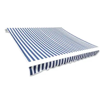 vidaXL Awning Top Sunshade Canvas Blue and White 350x250 cm Awning Canvas