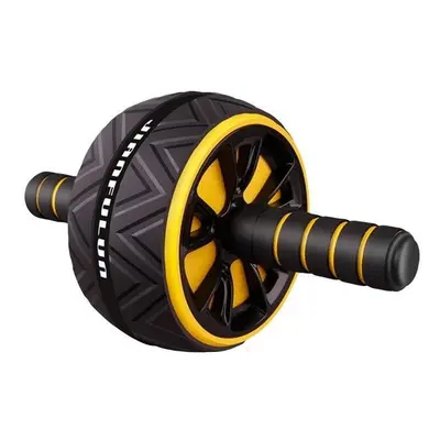 (Black Yellow) Ab Roller Big wheel Abdominal Muscle Trainer for Fitness Abs Core Workout Muscles