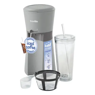 Iced Coffee Maker | Plus Coffee Cup with Straw | Ready in Under Minutes | Grey [VCF155]