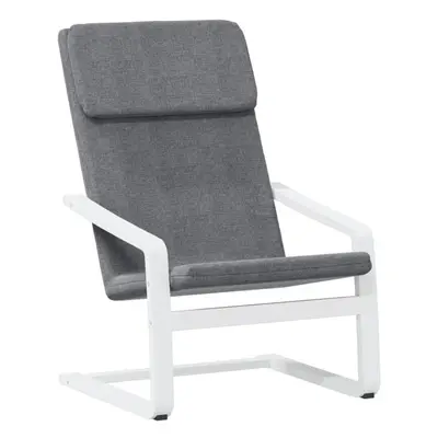 (white and dark grey) vidaXL Relaxing Chair Armchair Lounge Chair Sofa Office Seating Chair Fabr