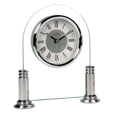 Acctim Bewdley Mantel Clock, Silver/White