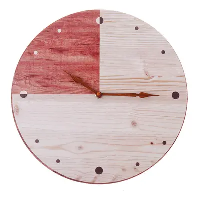 11'' Retro Round Wooden Wall Clock DIY Digital Round Room Home Office Bar Decor