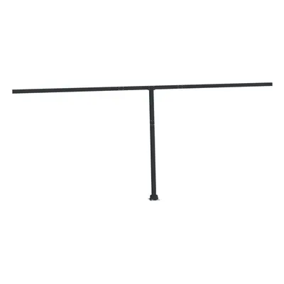 (anthracite, x cm) vidaXL Awning Post Set Garden Balcony Patio Metal Awning Support Post Iron