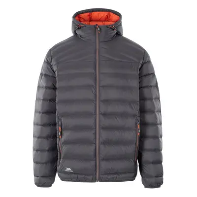 (L, Dark Grey / Burnt Orange) Trespass Mens Down Jacket Packaway Whitman II