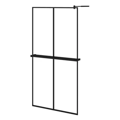 (transparent, x cm/2x2 grids) vidaXL Walk-in Shower Wall Bath Enclosure with Shelf ESG Glass and