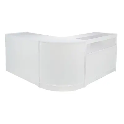 Galaxy Shop Counters Set & Glass Retail Showcase Cabinet Display White