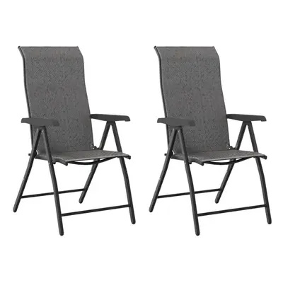 (grey, pcs) vidaXL Folding Garden Chairs Foldable Outdoor Chair Lounge Chair Poly Rattan