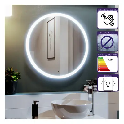 Nes HomeRound Motion Sensor Bathroom LED Mirror Demister Anti-fog 600mm