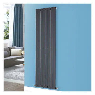 Nes Home X mm Single Flat Panel Matte Black Radiator