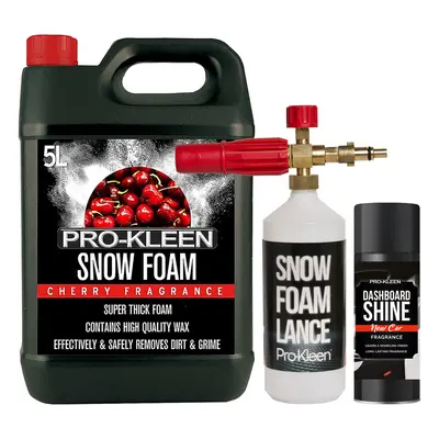 Pro-Kleen Cherry Snow Foam, Nilfisk Lance, Dashboard Shine Spray