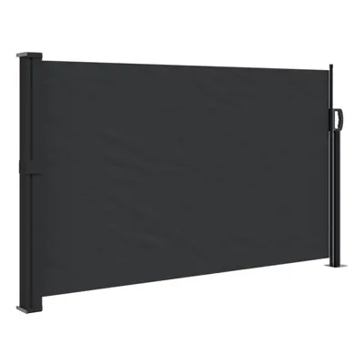 vidaXL Retractable Side Awning Outdoor Privacy Screen Shade Black 120x500 cm