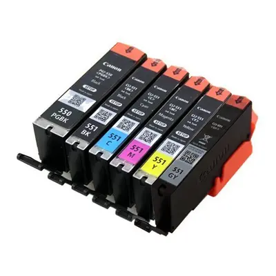 6' x Original Canon Setup Cartridges Set of 6' Ink Cartridges with Chip Ink Cartridges PGI-550' 