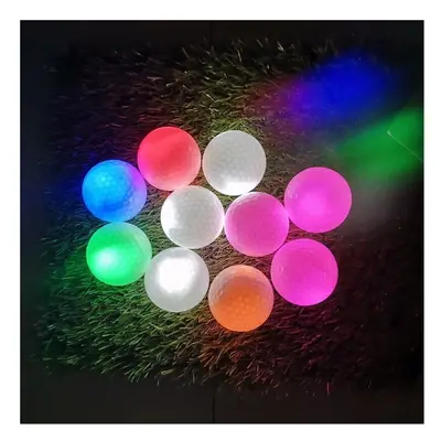 3PCS/Box Golf Balls LED Seven-Color Flashing Light-Emitting Golf Balls Night Golf Course Practic