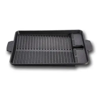 Grill Frying Pan Cast Iron Square Skillet Black Heavy Duty for BBQ Pre-Seasoned