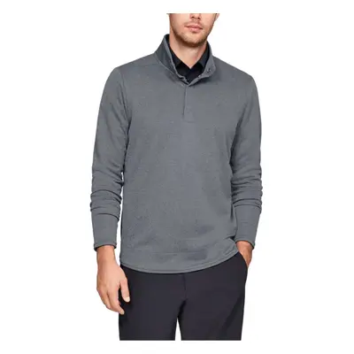 (SM, Zinc Gray/Rhino Gray) Under Armour Mens UA Storm Heather Snap Water Repellent Mock Pullover