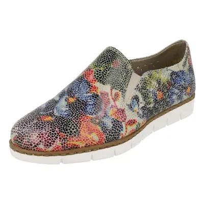 (UK 3.5, Multi) Ladies Rieker Casual Slip On Shoes M1356