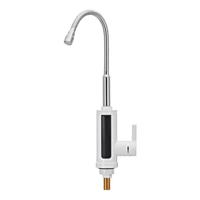 (White) 3KW Instant Hot Water Tap Electric Faucet Heater Kitchen Temperature Display