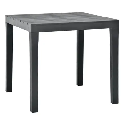 vidaXL Garden Table Anthracite 78cm Plastic Outdoor Terrace Stand Furniture