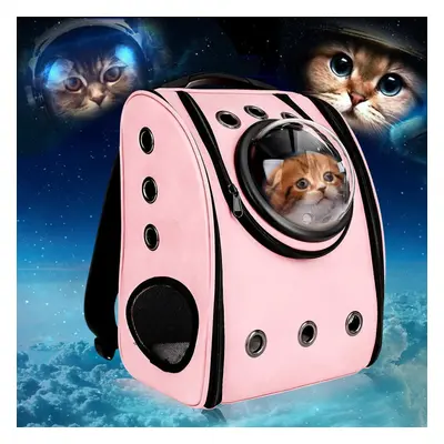 (Pink) Astronaut Capsule Breathable Pet Puppy Cat Travel Bag Space Carrier Bag