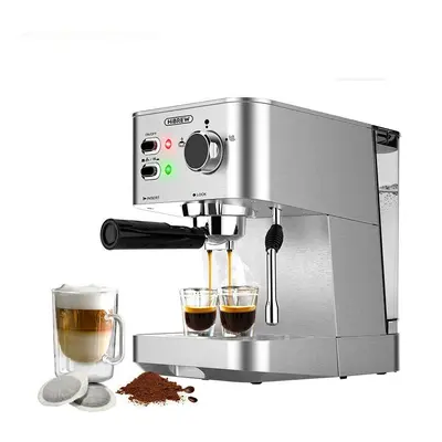 (EU) Powder/Pod dual-use Coffee Espresso Maker 20Bar Espresso Coffee Machine Inox Case Semi Auto