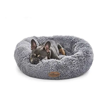 Silentnight Donut Calming Dog Bed ? Calming Dog Cat Pet Bed Anxiety Relief Soft Fluffy Doughnut 